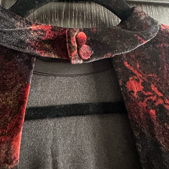 Free People Printed Burnout Velvet Backless Romper - Picture 10 of 15